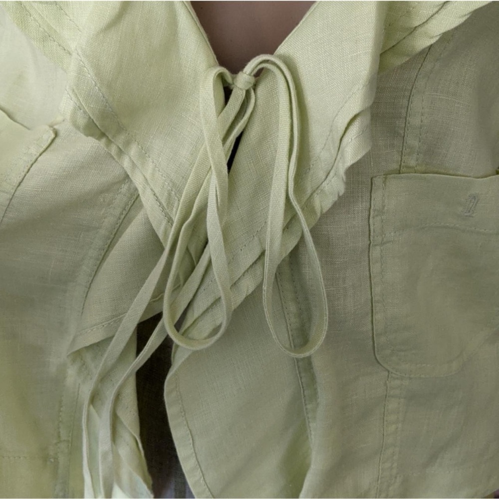 Philippe Adec Striped Linen Jacket & Pant Set - image 7